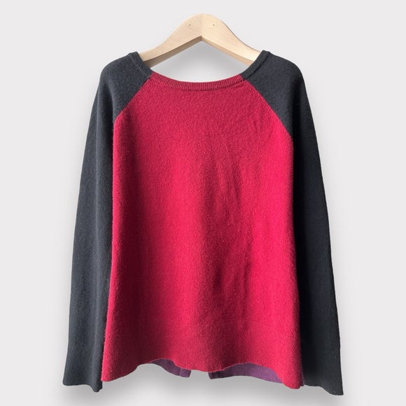 Ply Cashmere Brand 100% Cashmere Back Zip Sweater, Size M, Burgundy Purple - Picture 2 of 10